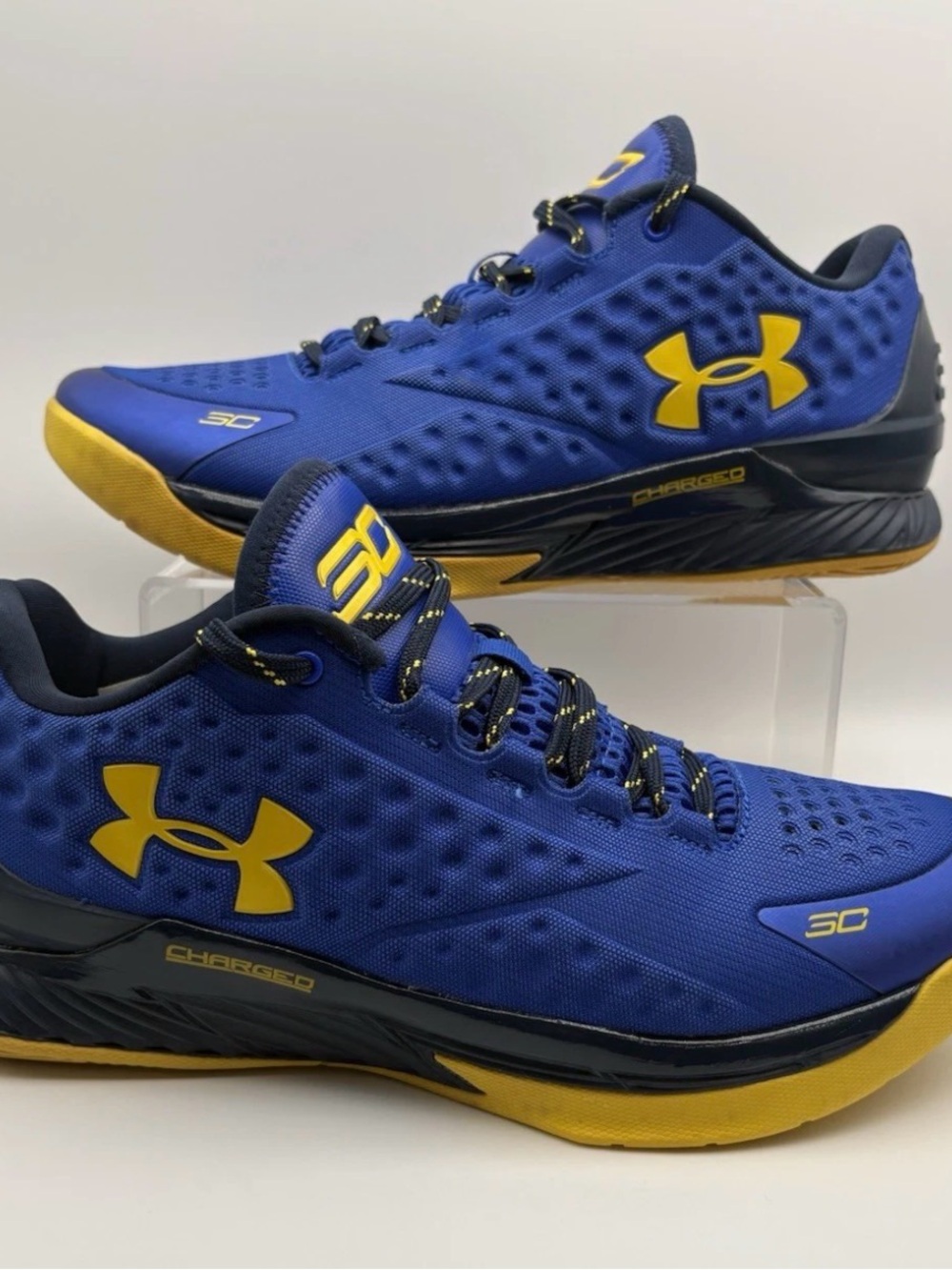 Under Armour Blue and Yellow Men's Sneakers